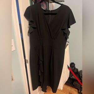 Black ruffle Midi dress